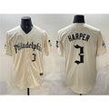 Philadelphia Phillies #3 Bryce Harper Cream JEROMEN Gothic Vapor Limited Stitched Jersey