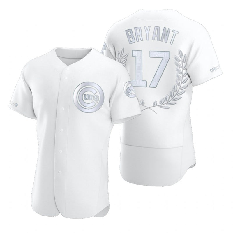 Chicago Cubs #17 Kris Bryant White Black JEROMEN Flexbase Fashion Jersey