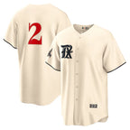 Texas Rangers #2 Marcus Semien Cream JEROMEN 2023 City Connect Cool Base Stitched Jersey