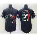 Houston Astros #27 Jose Altuve Number Mexico Black JEROMEN Cool Base Stitched Jersey