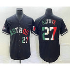 Houston Astros #27 Jose Altuve Number Mexico Black JEROMEN Cool Base Stitched Jersey