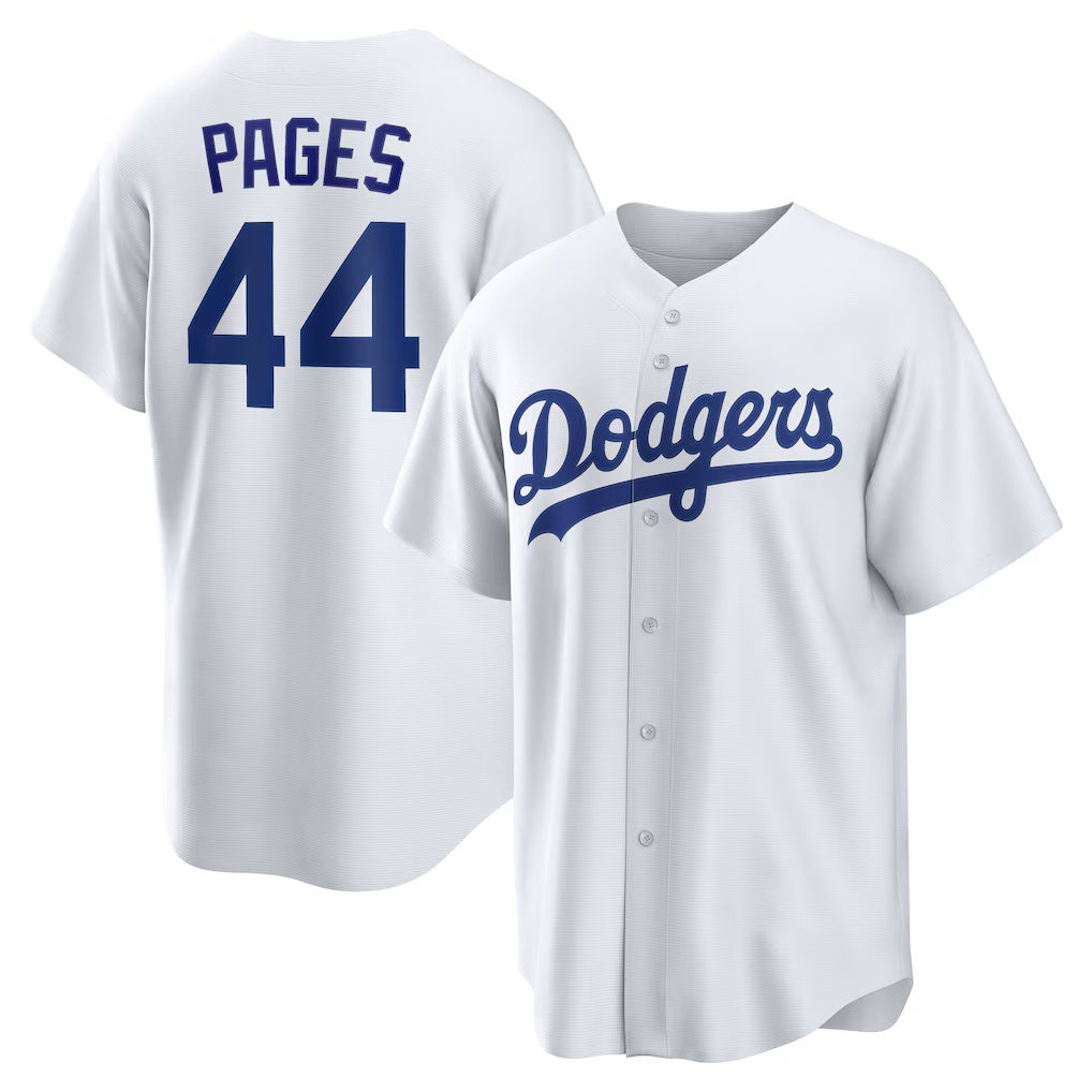 Los Angeles Dodgers #44 Andy Pages White JEROMEN Home Replica Jersey