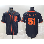 San Francisco Giants #51 Jung Hoo Lee Black JEROMEN With SF Stitched Cool Base Jersey
