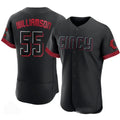 Cincinnati Reds #55 Brandon Williamson Black JEROMEN 2023 City Connect Cool Base Stitched Jersey