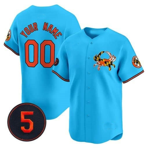 Custom Baltimore Orioles Robinson Patch Vapor Premier Limited Jersey V3 ¨C Blue JEROMEN