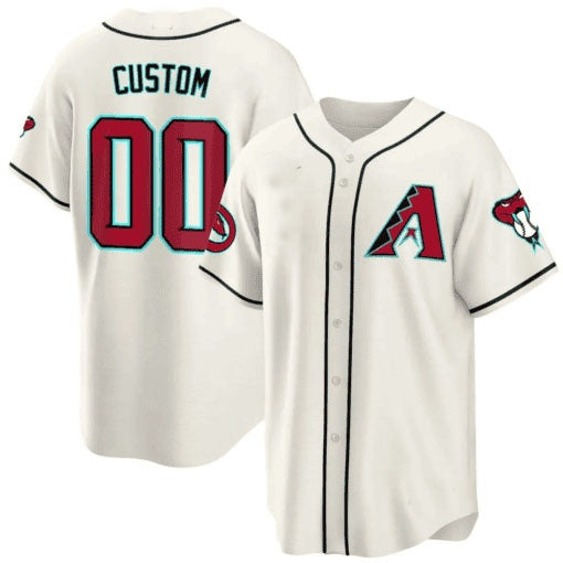 Custom Arizona Diamondbacks 2024 Cool Base Jersey ¨C Cream JEROMEN