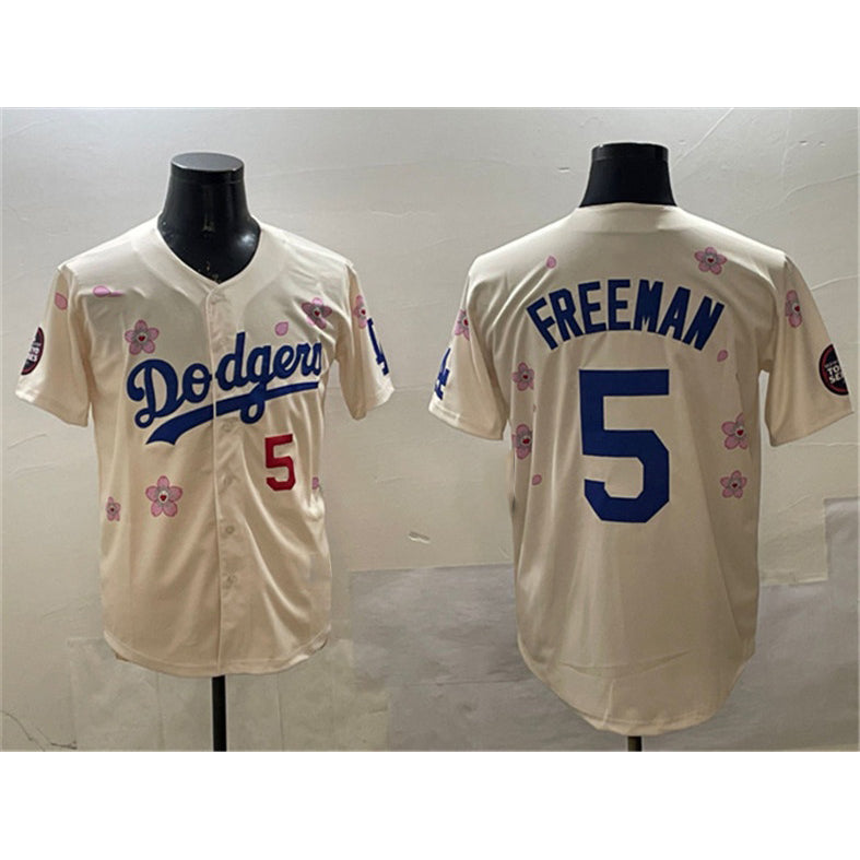 Los Angeles Dodgers #5 Freddie Freeman Cream JEROMEN 2025 Tokyo Series Limited Stitched Jersey