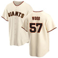 San Francisco Giants #57 Alex Wood Cream JEROMEN Home Jersey