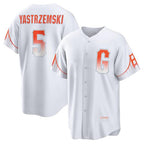 San Francisco Giants #5 Mike Yastrzemski White JEROMEN 2021 City Connect Cool Base Jersey