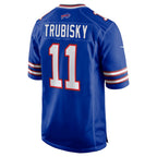 B.Bills #11 Mitchell Trubisky Royal JEROMEN Game Jersey