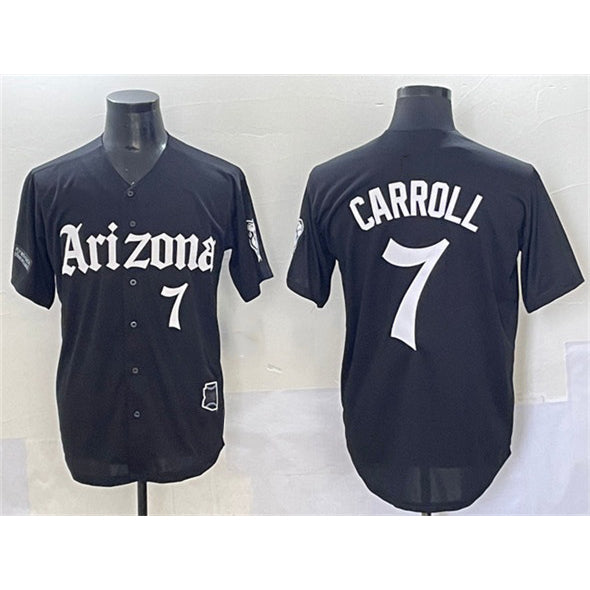 Arizona Diamondbacks #7 Corbin Carroll Black JEROMEN 'Gothic Desert Fang Edition' Vapor Limited Stitched Jersey
