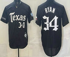 Texas Rangers #34 Nolan Ryan Black JEROMEN Gothic Mexico 2025 Vapor Premier Limited Jersey