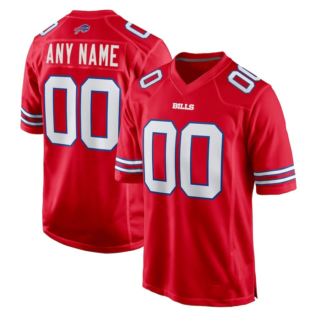 Custom B.Bills Red JEROMEN Alternate Game Jersey