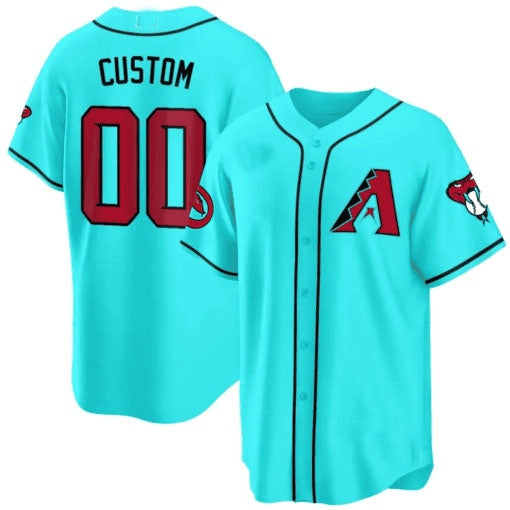 Custom Arizona Diamondbacks 2024 Cool Base Jersey V2 ¨C Teal JEROMEN