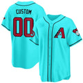 Custom Arizona Diamondbacks 2024 Cool Base Jersey V2 ¨C Teal JEROMEN