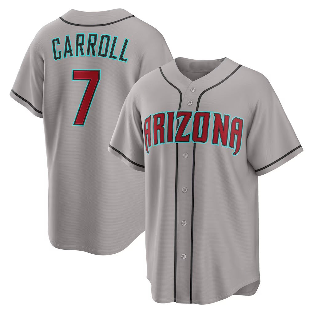 Arizona Diamondbacks #7 Corbin Carroll Gray JEROMEN Road Replica Jersey