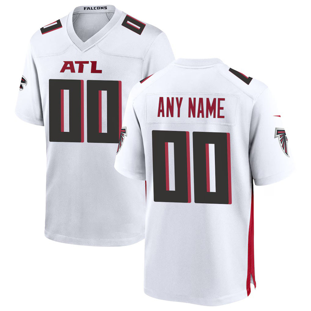 Custom A.Falcons White JEROMEN Game Jersey