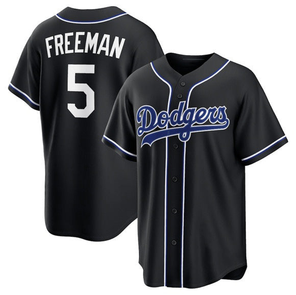 Los Angeles Dodgers #5 Freddie Freeman 2026 Black JEROMEN Out Stitched Jersey