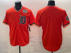 Detroit Tigers Blank Orange JEROMEN 2026 Alternate USA 250' Patch Vapor Premier Limited Stitched Jersey