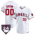 Custom Los Angeles Angels 2024 Spring Training Patch Vapor Premier Limited Jersey ¨C White Red JEROMEN