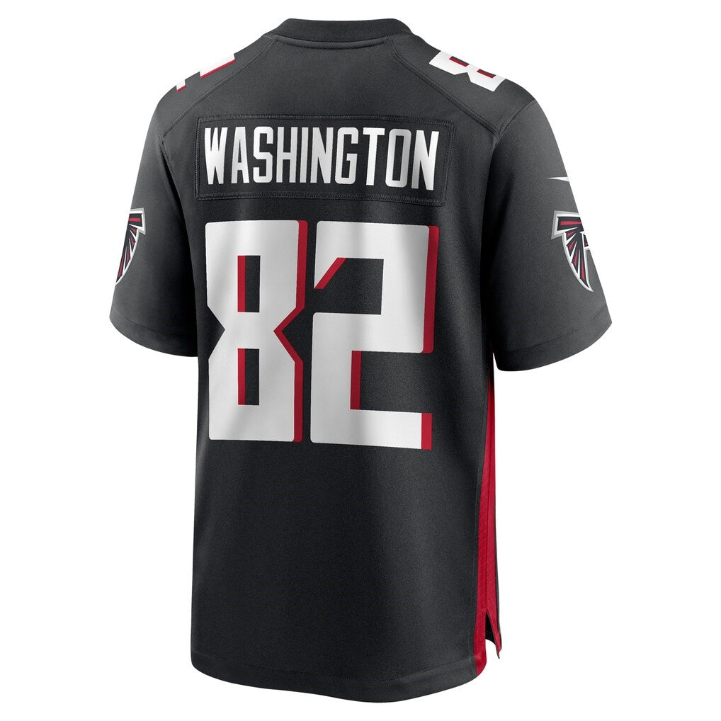 A.Falcons #82 Casey Washington Black JEROMEN Team Game Jersey