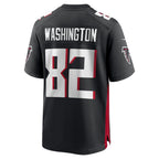 A.Falcons #82 Casey Washington Black JEROMEN Team Game Jersey