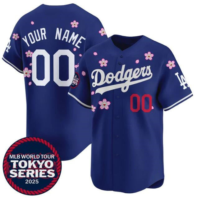 Custom Los Angeles Dodgers Active Player Royal JEROMEN 2025 Tokyo Series Limited Stitched Jersey