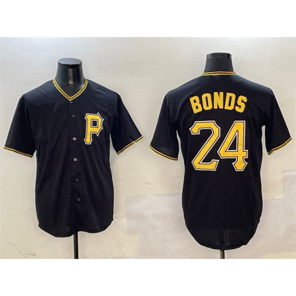 Pittsburgh Pirates #24 Barry Bonds Black JEROMEN Cool Base Stitched Jersey