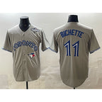 Toronto Blue Jays #11 Bo Bichette Gray JEROMEN 2025 World Series Home Cool Base Stitched Jersey