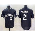 San Francisco Giants #2 Willy Adames Black JEROMEN 'Gothic Fog Edition' Vapor Premier Limited Stitched Jersey