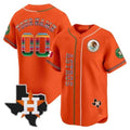 Custom Houston Astros Mexico Vapor Premier Limited Jersey V4 ¨C Orange JEROMEN