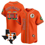Custom Houston Astros Mexico Vapor Premier Limited Jersey V4 ¨C Orange JEROMEN