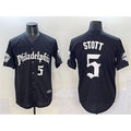 Philadelphia Phillies #5 Bryson Stott Black JEROMEN Gothic Vapor Limited Stitched Jersey