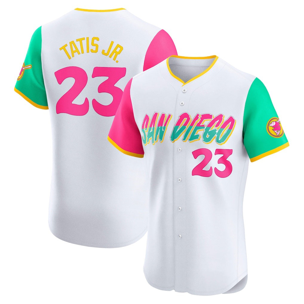 San Diego Padres #23 Fernando Tatis Jr. White JEROMEN City Connect Elite Jersey