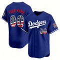 Custom Los Angeles Dodgers Royal JEROMEN USA 250 Fourth of July Limited Stitched Jersey