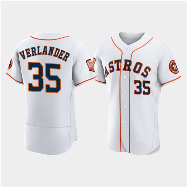 Houston Astros #35 Justin Verlander White JEROMEN 60th Anniversary Flex Base Stitched Jersey