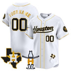 Custom Houston Astros Houston Rodeo Patch Vapor Premier Limited Jersey ¨C White JEROMEN