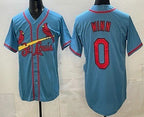 St Louis Cardinals #0 Masyn Winn Blue JEROMEN Cool Base Jersey