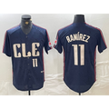 Cleveland Guardians #11 Jose Ramirez Number Navy JEROMEN 2024 City Connect Limited Stitched Jersey