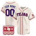 Custom Texas Rangers Cream JEROMEN 2026 City Connect Vapor Premier Limited Jersey - All Stitched