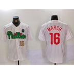 Philadelphia Phillies #16 Brandon Marsh White Green JEROMEN Cool Base Stitched Jerseys