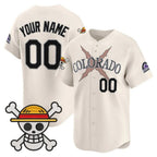 Custom Colorado Rockies x One Piece Cream JEROMEN Vapor Premier Limited Jersey - Stitched