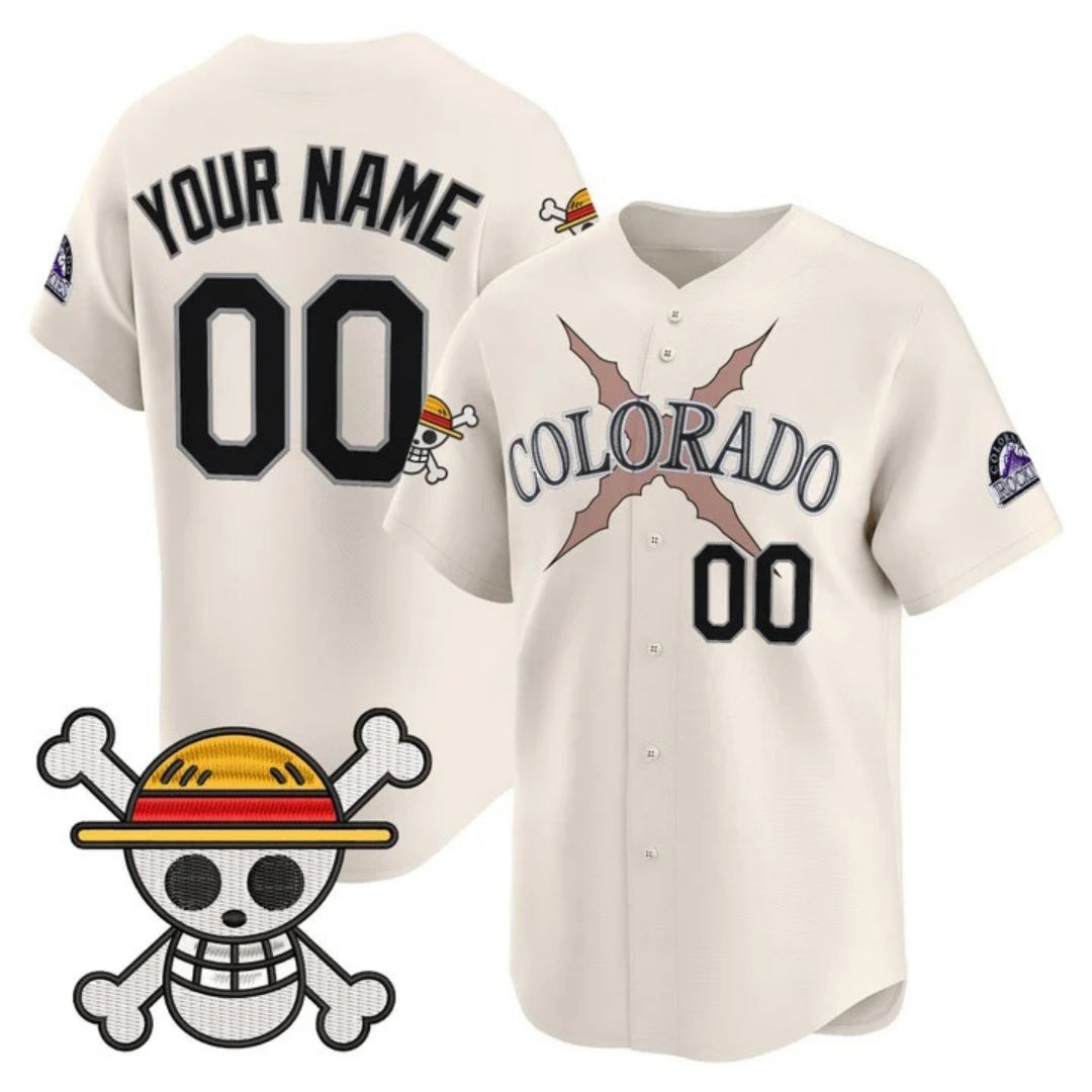 Custom Colorado Rockies x One Piece Cream JEROMEN Vapor Premier Limited Jersey - Stitched