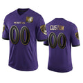Custom B.Ravens Purple JEROMEN Team 25th Season Golden Limited Jersey