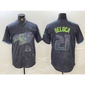 Tampa Bay Rays #21 Jonny DeLuca Number Charcoal JEROMEN 2024 City Connect Limited Stitched Jersey 2