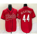 Cincinnati Reds #44 Elly De La Cruz Red JEROMEN With Patch Cool Base Stitched Jersey