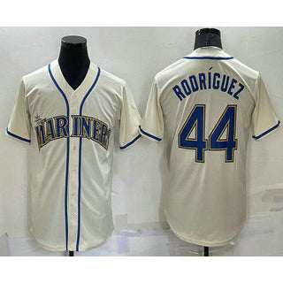 Seattle Mariners #44 Julio Rodriguez Cream JEROMEN Stitched Cool Base Jersey