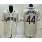 Seattle Mariners #44 Julio Rodriguez Cream JEROMEN Stitched Cool Base Jersey