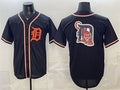 Detroit Tigers Team Big Logo 2026 Fashion Replica Black JEROMEN Out Stitched Jersey