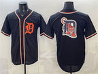 Detroit Tigers Team Big Logo 2026 Fashion Replica Black JEROMEN Out Stitched Jersey